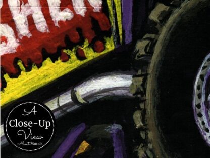Big Wheels Monster Truck Wall Mural - Close-up View from About Murals