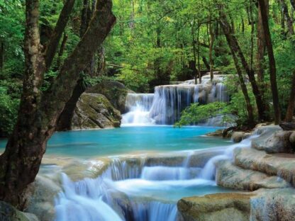 Erawan Waterfalls Thailand Wall Mural from About Murals