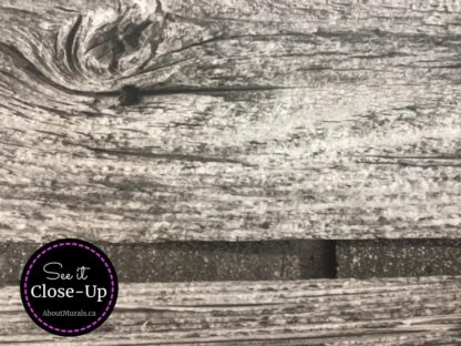 A close up photo of a horizontal barn wood wall mural sold by AboutMurals.ca