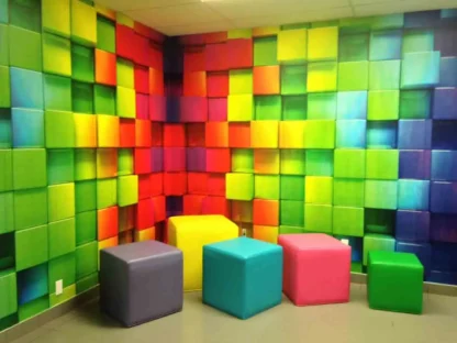 Rainbow Cubes Wall Mural - Image 4
