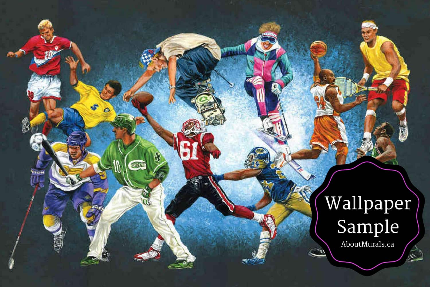 Digital Wallpaper Mural for sports enthusiasts