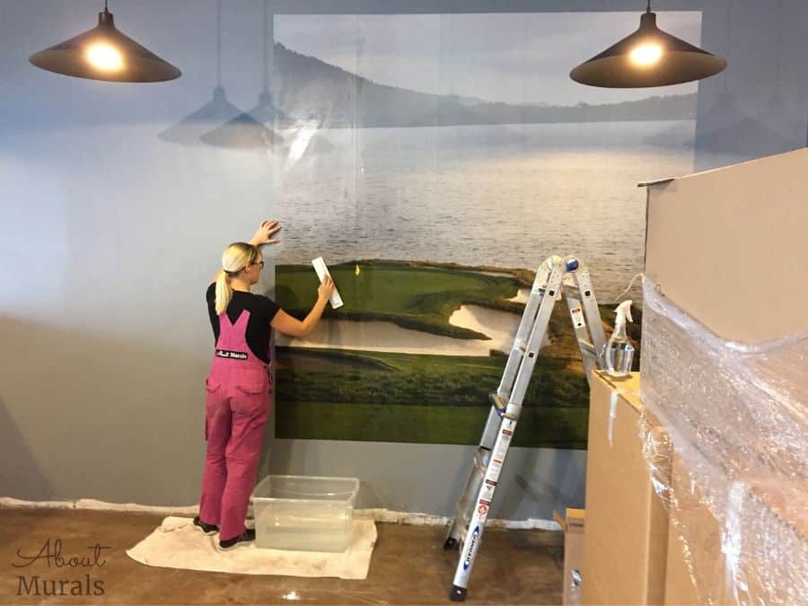 Hole 7 Pebble Beach Wallpaper Mural at The Links Indoor Golf from About Murals