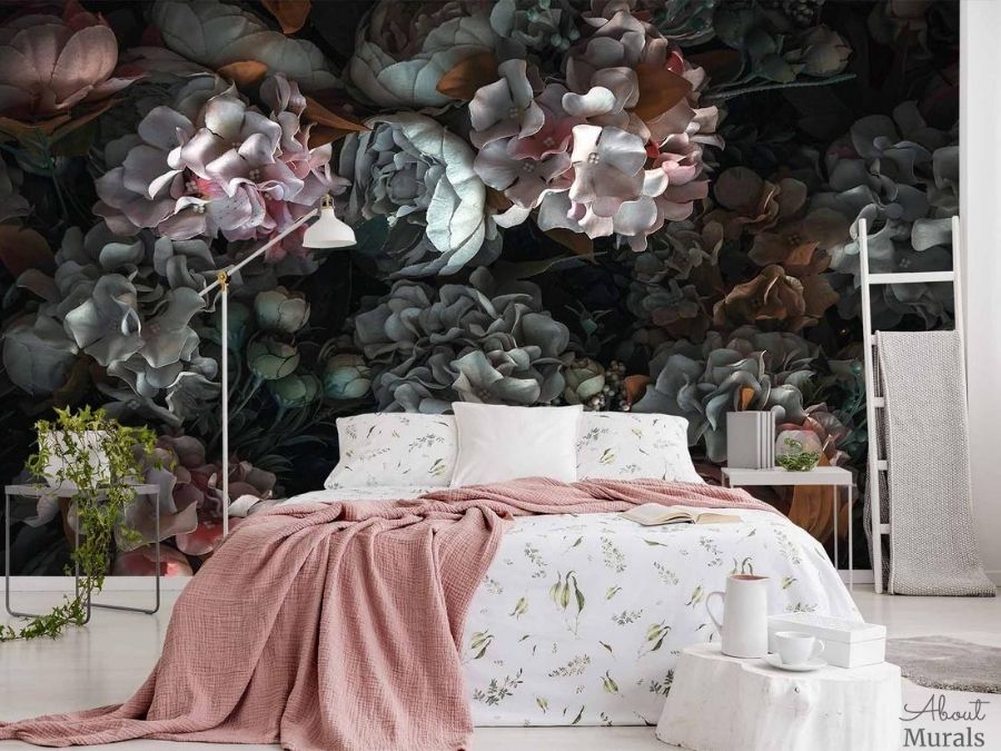 Flower Wallpaper AS Creation Textured Vinyl White Rose Floral Pink Grey |  eBay