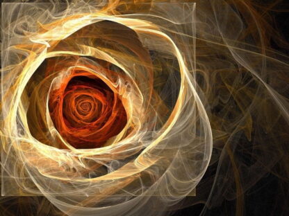 Yellow Fractal Flower Wallpaper - Image 2