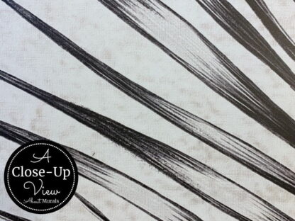 A close-up of palm leaves on a canvas texture from About Murals