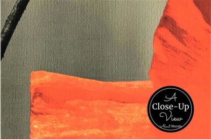 A close-up of a red flower against a grey background in this Poppy Wallpaper from About Murals.