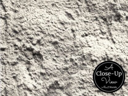 A close-up view of the heavy dash stucco in a Stucco Wallpaper from About Murals.