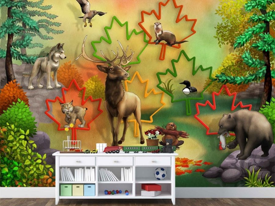 Forest Animal Wallpaper of Canada | About Murals