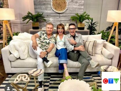 Grey Wood Wallpaper, as seen on The Good Stuff with Mary Berg, Colin and Justin, is a high resolution photo mural of black and white horizontal barnwood that offers a coastal feeling from About Murals.