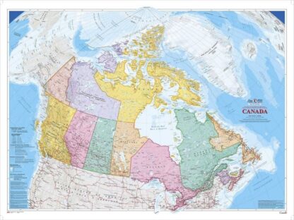 Canada Map Wallpaper is a wall mural of Canadian provinces in two bilingual languages, English and French, from About Murals.