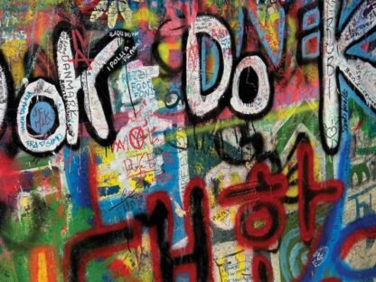 Street Art Wallpaper is a photo mural of names written over top of a graffiti wall from About Murals.
