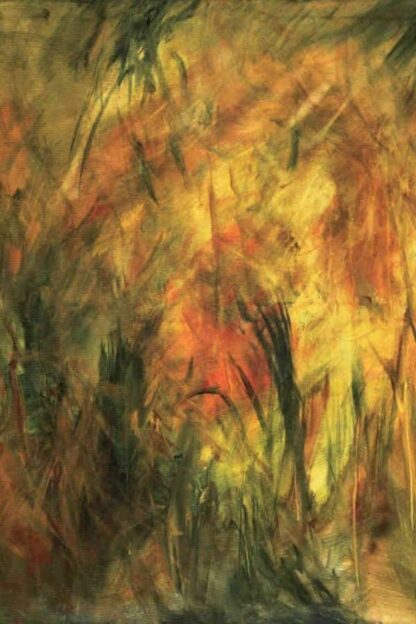 Fall Abstract Wallpaper is a wall mural of acrylic artwork called Have you Seen the Red Fish from About Murals.