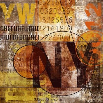 NYC Graffiti Wallpaper is a mural of a New York Collage of letters and numbers on a geometric background from About Murals.