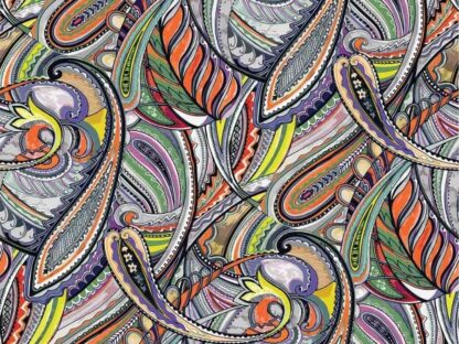 Paisley Wallpaper is a cute wall mural with a colourful psychedelic print from About Murals.