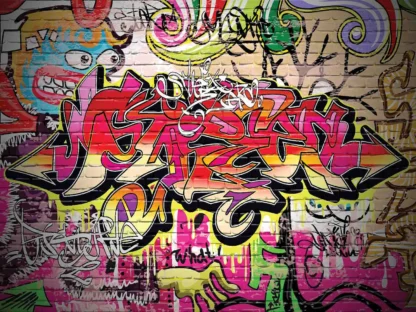 Graffiti Brick Wallpaper - Image 3