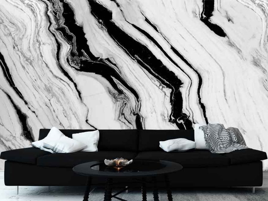 Black and Grey Marble Wallpaper | About Murals