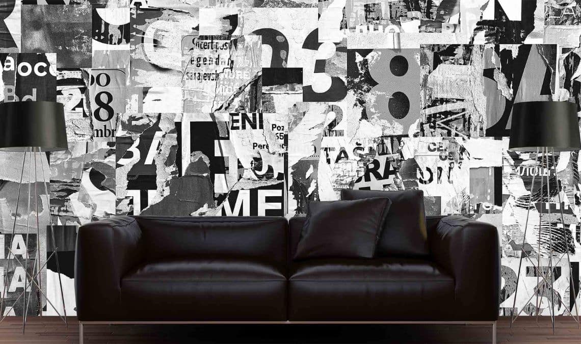 Black and White Collage Wallpaper | About Murals