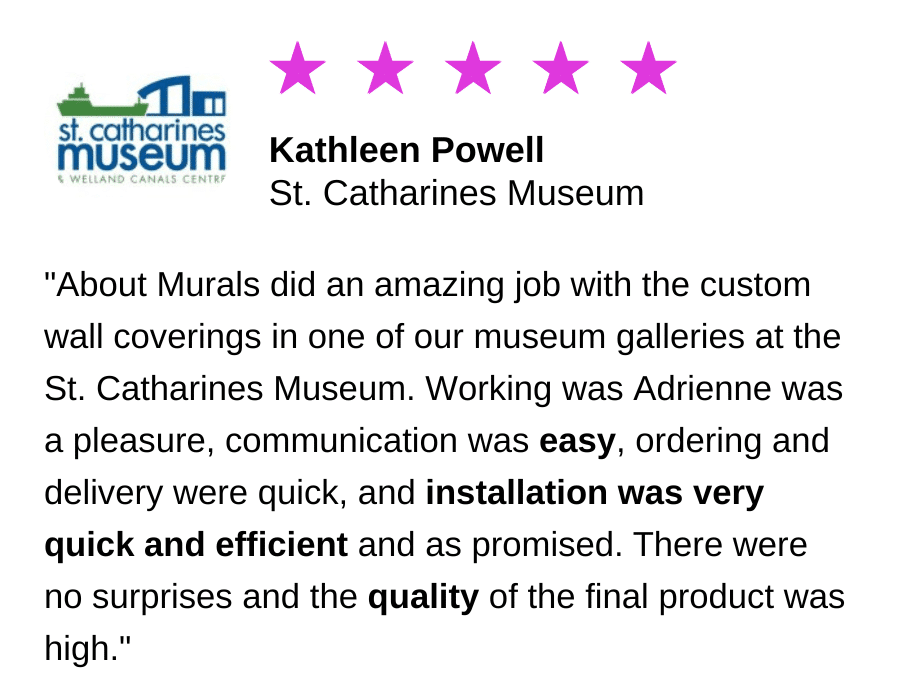 A review for custom wallpaper from St. Catharines Museum for About Murals.