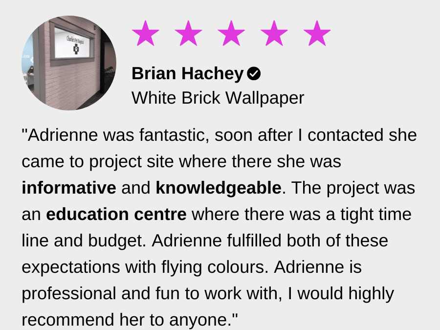 Eco wallpaper review from customer Brian for About Murals