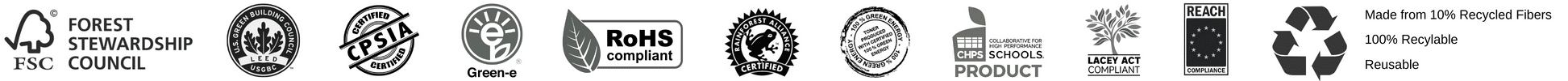 Eco-friendly logos that About Murals is compliant with