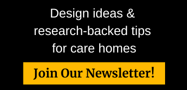 Newsletter signup banner for care homes