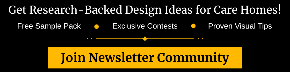 Newsletter sign up banner for care home staff