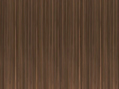Brown Slat Wallpaper with vertical wooden planks from About Murals Canada